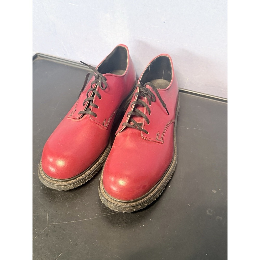 Vintage Executive Hy-Test Men's Steel Toe Oxfords‎ Red Leather Wingtip Size 7M